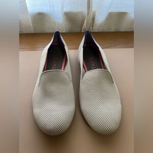 Rothy's The Loafer Linen Double Stitch Knit Fabric Slip On Flats Women’s 8.5